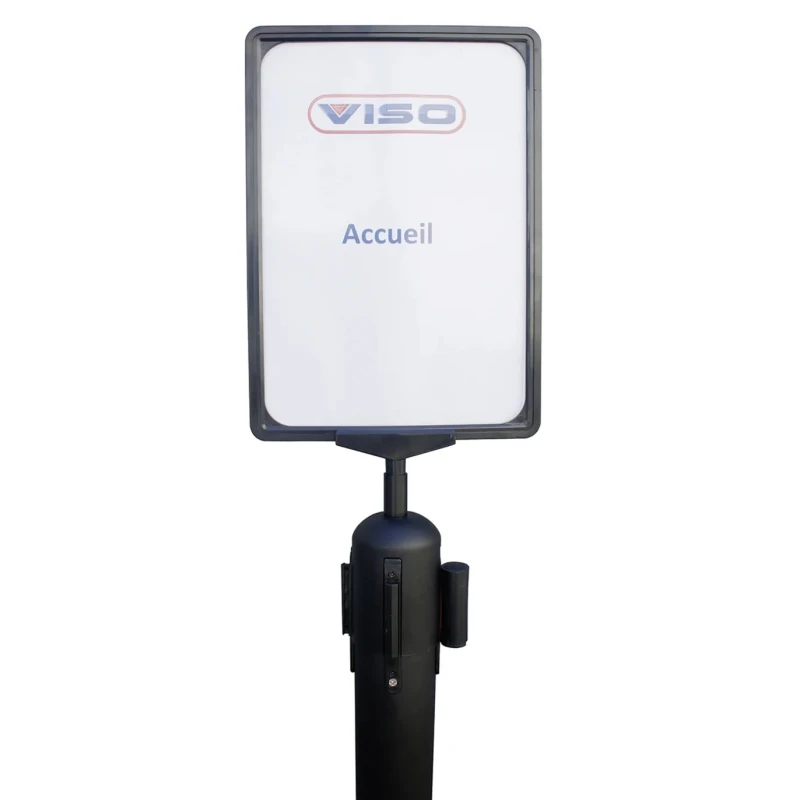 RS PRO Black Barrier & Stanchion Sign Frame Plastic Sign Holder 250mm x 210mm x 340mm 174-5982