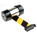 RS PRO Yellow and Black Strap Post Retractable Barrier Polyester Tape 2m 174-5987