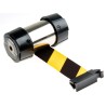 RS PRO Yellow and Black Strap Post Retractable Barrier Polyester Tape 2m 174-5987
