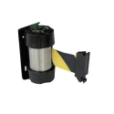 RS PRO Yellow and Black Strap Post Retractable Barrier Polyester Tape 2m 174-5987