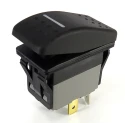 RS PRO DPDT, Latching On-On Rocker Switch Panel 21.1 x 37 mm Cutout IP67 16, 20A 30V dc 250V ac 30000 Cycles 174-8337