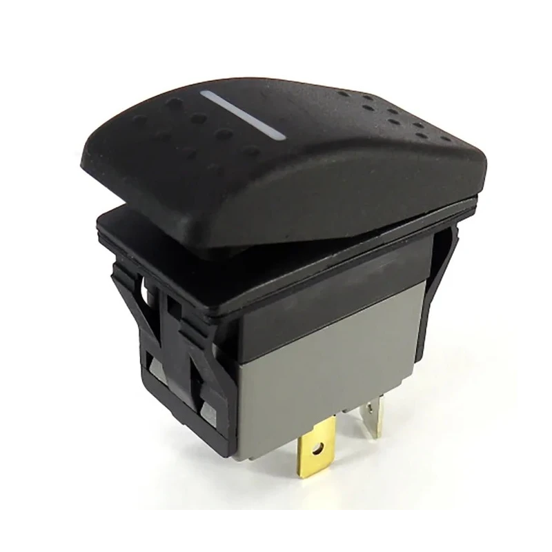 RS PRO DPDT, Latching On-On Rocker Switch Panel 21.1 x 37 mm Cutout IP67 16, 20A 30V dc 250V ac 30000 Cycles 174-8337