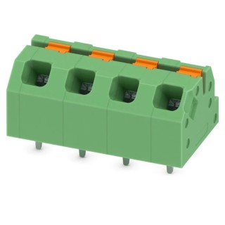 Phoenix Contact SPTAF 1/ 4-5.0-IL Angled Wave Soldering Mount PCB Terminal Block 4 Contacts 5 mm Pitch 16 A 320 V 1862291