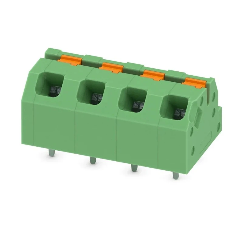 Phoenix Contact SPTAF 1/ 4-5.0-IL Angled Wave Soldering Mount PCB Terminal Block 4 Contacts 5 mm Pitch 16 A 320 V 1862291
