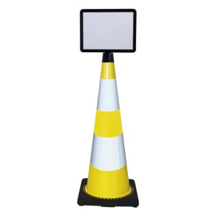RS PRO Weighted Yellow 900 mm Polyvinyl Chloride Safety Cone 174-5963