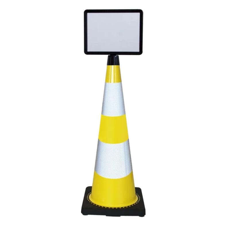 RS PRO Weighted Yellow 900 mm Polyvinyl Chloride Safety Cone 174-5963