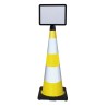 RS PRO Weighted Yellow 900 mm Polyvinyl Chloride Safety Cone 174-5963