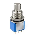 APEM 8000 Series Black Latching Push Button Switch Through Hole 6.5 mm Cutout DPDT 30V dc 8646AB6X923+U3631