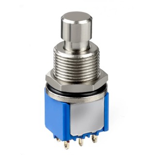 APEM 8000 Series Black Latching Push Button Switch Through Hole 6.5 mm Cutout DPDT 30V dc 8646AB6X923+U3631