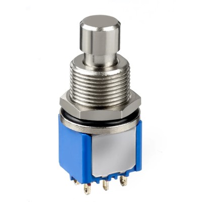 APEM 8000 Series Black Latching Push Button Switch Through Hole 6.5 mm Cutout DPDT 30V dc 8646AB6X923+U3631
