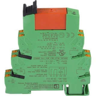 Phoenix Contact Electromechanical Interface Relay DIN Rail Mount 24V DC Coil SPDT 18mA PLC-RPT-24DC/21HC/EX 2909532