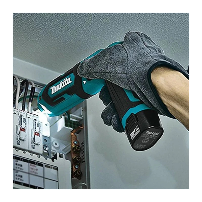 Makita Cordless Screwdriver 7.2 V, 1.5Ah Lithium-Ion Battery, 2450 RPM, 25 Nm Torque, Pistol Grip Handle TD022DSE-UK