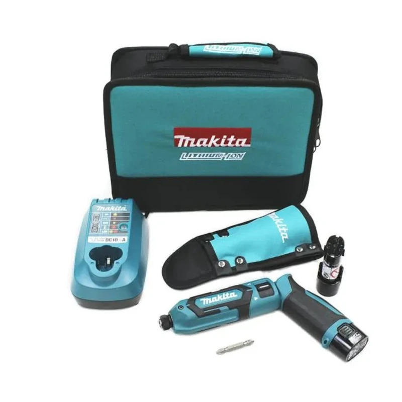 Makita Cordless Screwdriver 7.2 V, 1.5Ah Lithium-Ion Battery, 2450 RPM, 25 Nm Torque, Pistol Grip Handle TD022DSE-UK