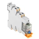Phoenix Contact Electromechanical Interface Relay, DIN Rail Mount, 24V DC Coil, DPDT, 18mA Coil Current, Model 2910519