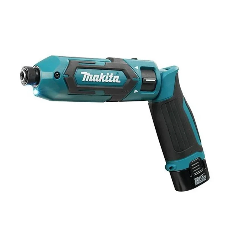 Makita Cordless Screwdriver 7.2 V, 1.5Ah Lithium-Ion Battery, 2450 RPM, 25 Nm Torque, Pistol Grip Handle TD022DSE-UK