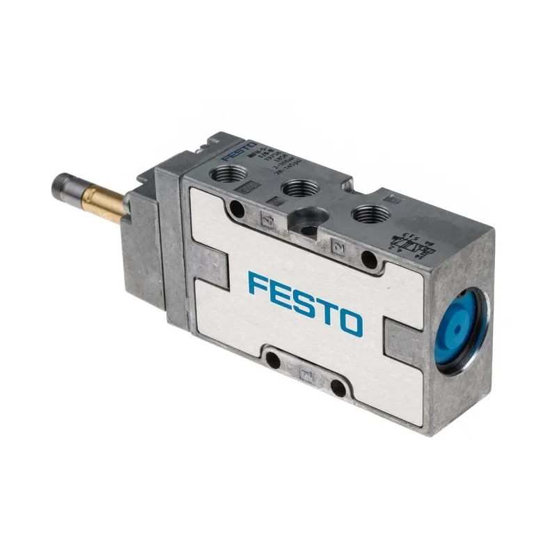 Festo Pneumatic Solenoid Valve 5/2 Way Monostable Electric G 1/8 Port Size, Aluminium Body, 10 Bar Pressure MFH-5-1/8-B