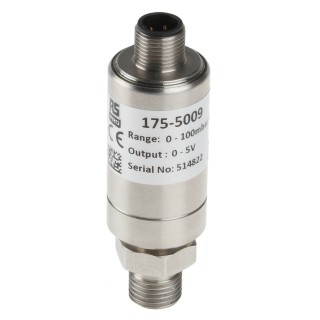 RS PRO Stainless Steel Gauge Pressure Sensor 0 to 0.1 bar, 0 to 5 V Output 9-32V DC 12-Pin M12 Connector 175-5009