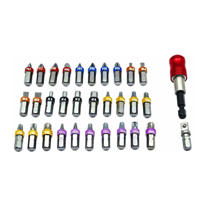 RS PRO Screwdriver Bit Set 32 Pieces Hex, Phillips, Pozidriv, Slotted, Tamperproof Torx 175-5169
