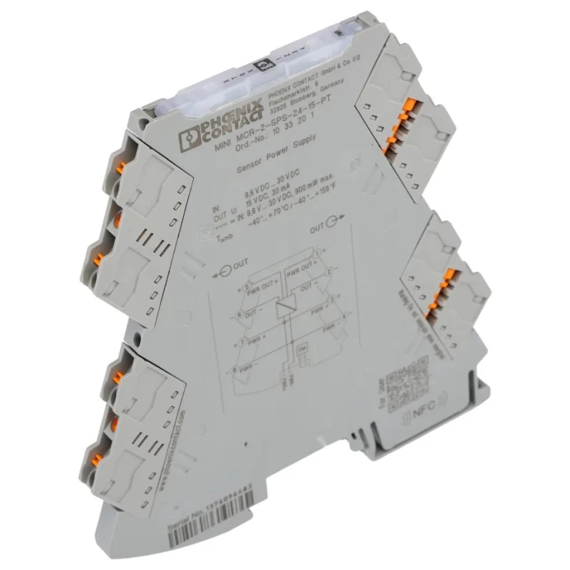 Phoenix Contact MINI MCR Series Signal Conditioner, Voltage Input 9.6-30 V DC, Stable 15 V DC Output, DIN Rail 1033201