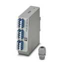 Phoenix Contact Fibre Optic Patch Panel 12 Port LC Single Mode Duplex DIN Rail Mount 1019707