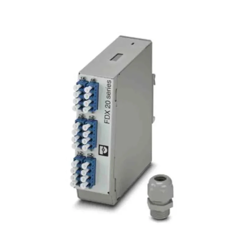 Phoenix Contact Fibre Optic Patch Panel 12 Port LC Single Mode Duplex DIN Rail Mount 1019707