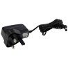 RS PRO 12V DC 6W Regulated AC/DC Adapter Type G UK Plug 2.1 x 5.5 x 12 mm Centre Positive 500mA 175-3294