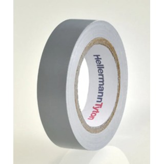 HellermannTyton Electrical Tape Grey PVC 15mm x 10m Breakdown Voltage 40kV Maximum Temp 710-00108 HTAPE-FLEX15-15x10-PVC-GY