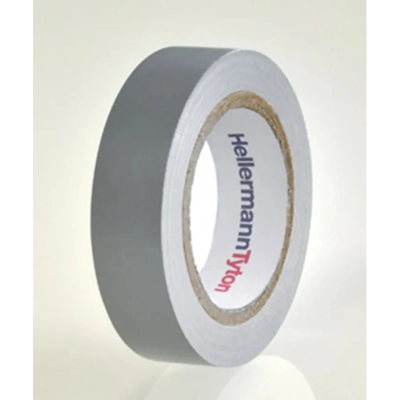 HellermannTyton Electrical Tape Grey PVC 15mm x 10m Breakdown Voltage 40kV Maximum Temp 710-00108 HTAPE-FLEX15-15x10-PVC-GY