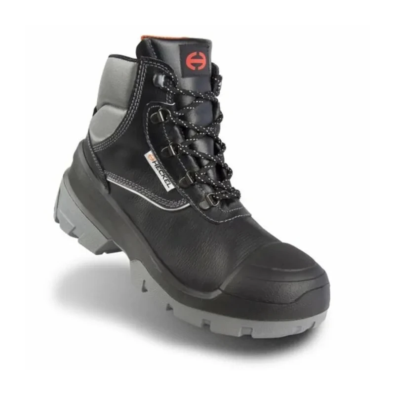 Heckel XXL PRO Black Stainless Steel Toe Capped Men's Safety Boots EU 38 UK 5 Leather Upper Polyurethane Sole EN ISO 6391338