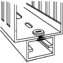 SES Sterling Polyamide Cable Trunking Accessory Lock Stud White Series 0845 0901 010 08450901010