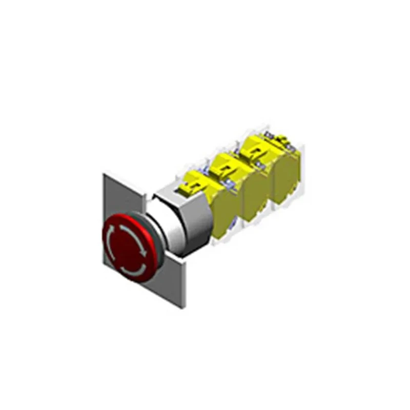 EAO 04 Series Red Latching Flush Mushroom Push Button Head 22.5 mm Cutout IP65 704.075.218