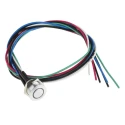 RS PRO Illuminated Momentary Push Button Switch, Panel Mount, 16 mm Cutout, SPST, RGB LED, IP67, 36 V dc 175-9344