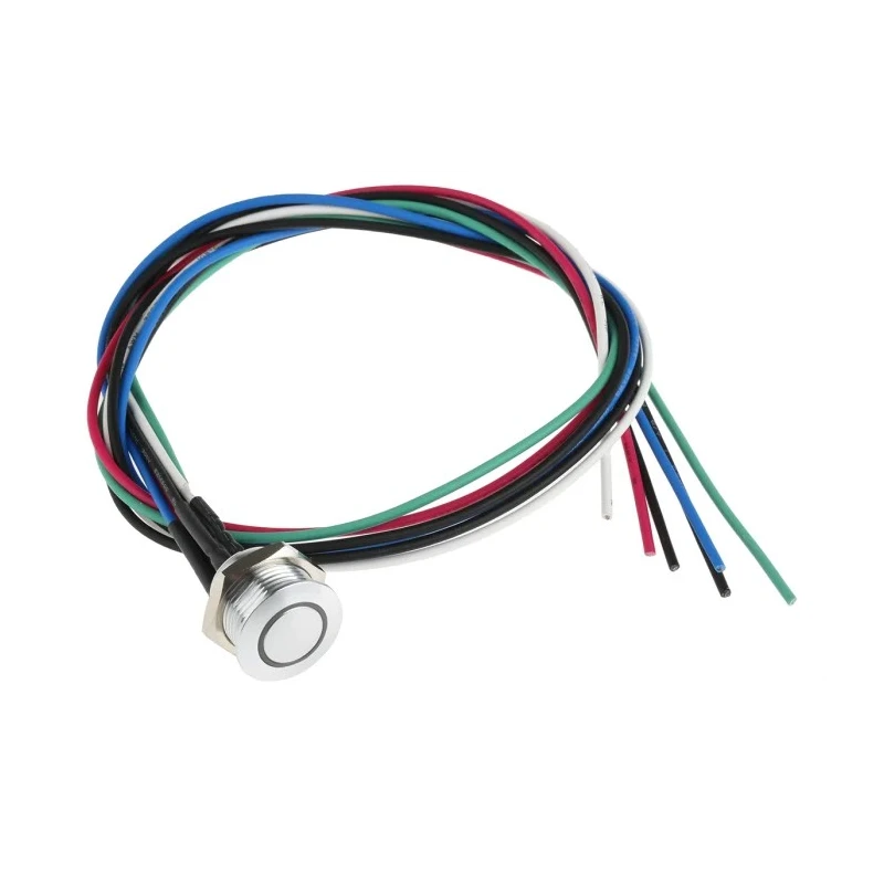 RS PRO Illuminated Momentary Push Button Switch, Panel Mount, 16 mm Cutout, SPST, RGB LED, IP67, 36 V dc 175-9344