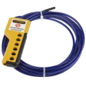 Martindale Blue 6-Lock Lockout Steel Cable Lockout with 4 mm Diameter Cable CABLOK5BL