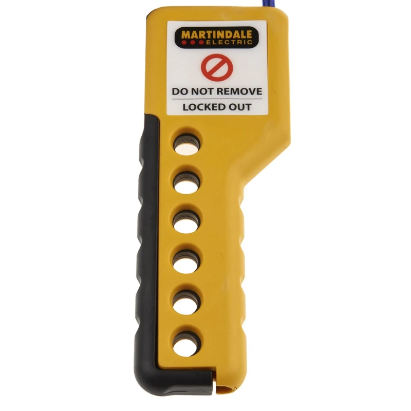 Martindale Blue 6-Lock Lockout Steel Cable Lockout with 4 mm Diameter Cable CABLOK5BL