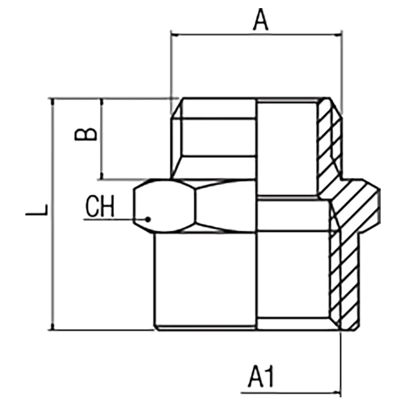 RS PRO Brass Pipe Fitting Straight Threaded Reducer Male G 1/4 in to Female BSPP 1/4 in 176-0998