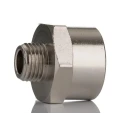 RS PRO Brass Pipe Fitting Straight Threaded Reducer Male G 1/4 in to Female BSPP 1/2 in 50 bar 300°C 176-1001