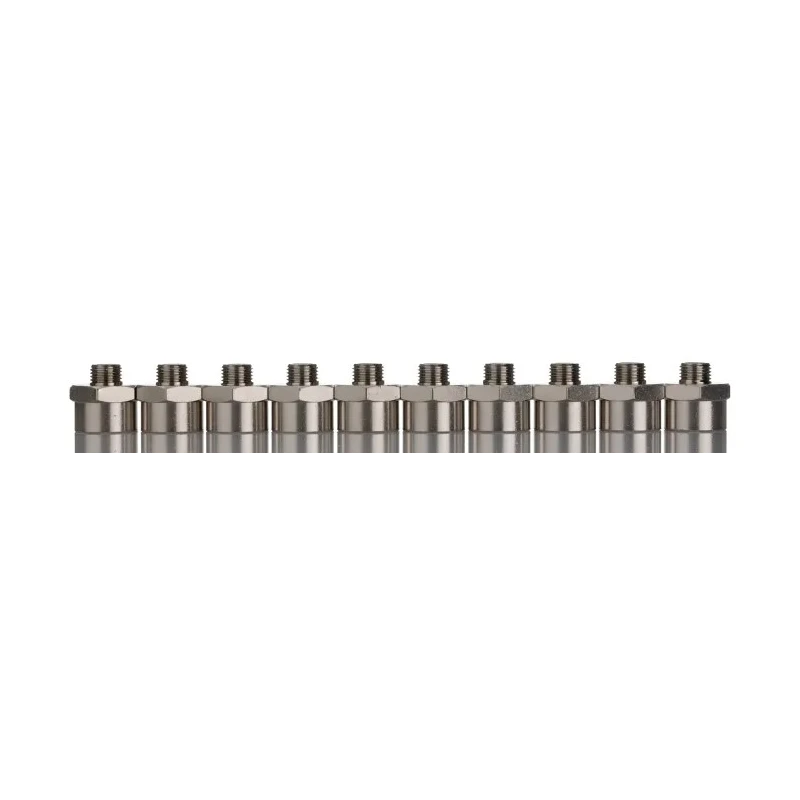 RS PRO Brass Pipe Fitting Straight Threaded Reducer Male G 1/4 in to Female BSPP 1/2 in 50 bar 300°C 176-1001