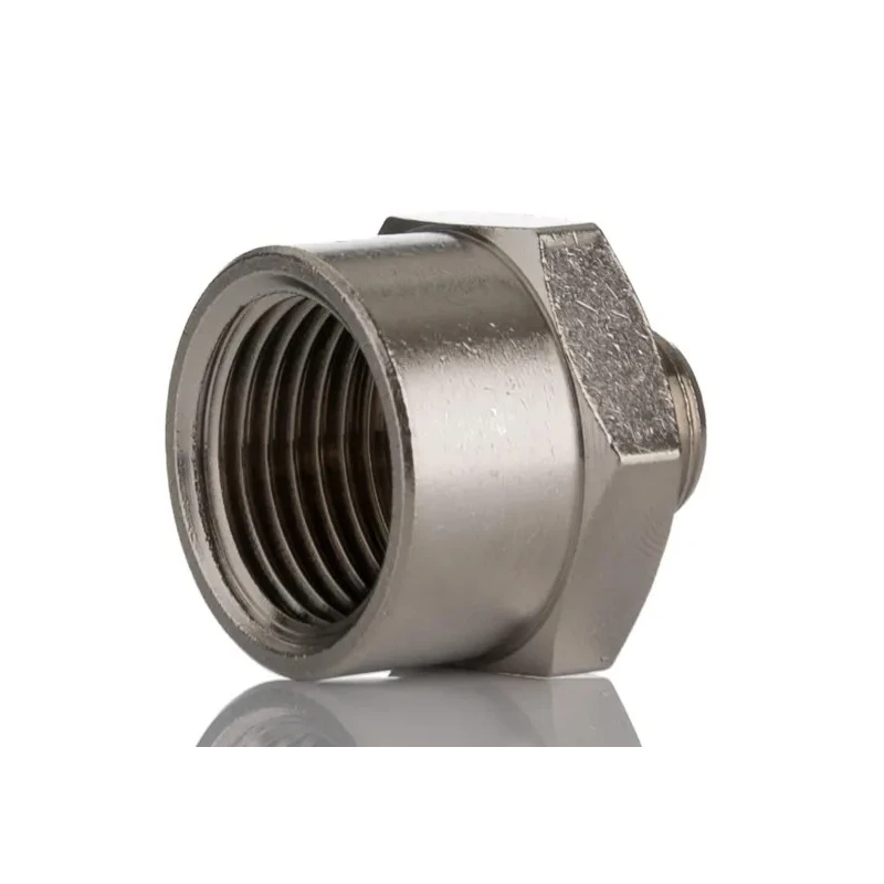 RS PRO Brass Pipe Fitting Straight Threaded Reducer Male G 1/4 in to Female BSPP 1/2 in 50 bar 300°C 176-1001