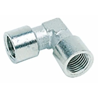 RS PRO Brass 90° Threaded Female G 1/4 in to Female G 1/4 in Fitting 176-1080