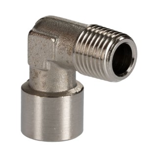 RS PRO Brass 90° Threaded Fitting Male R 1/4 in to Female R 1/4 in 176-1085