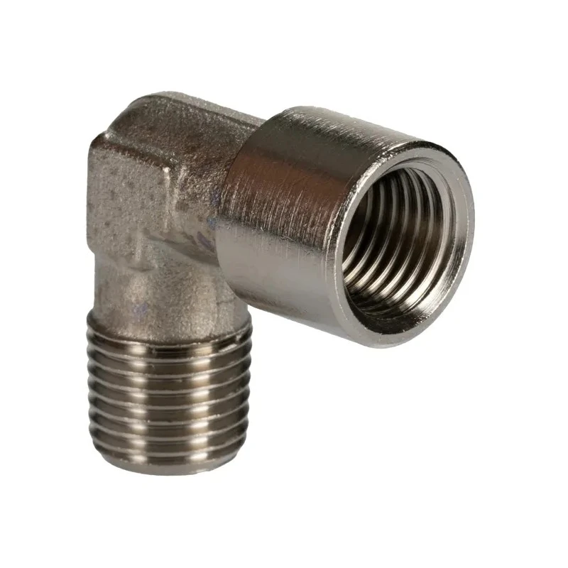 RS PRO Brass 90° Threaded Fitting Male R 1/4 in to Female R 1/4 in 176-1085