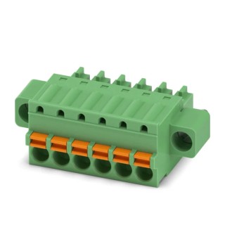 Phoenix Contact Pluggable Terminal Block 6-Contact 3.81 mm Pitch 1 Row 320V 8A Polyamide Housing FK-MCP 1851274