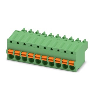 Phoenix Contact FK-MCP 1.5/10-ST-3.81 Series Pluggable Terminal Block, 10-Contact, 3.81 mm Pitch, 320V, 8A 1851122