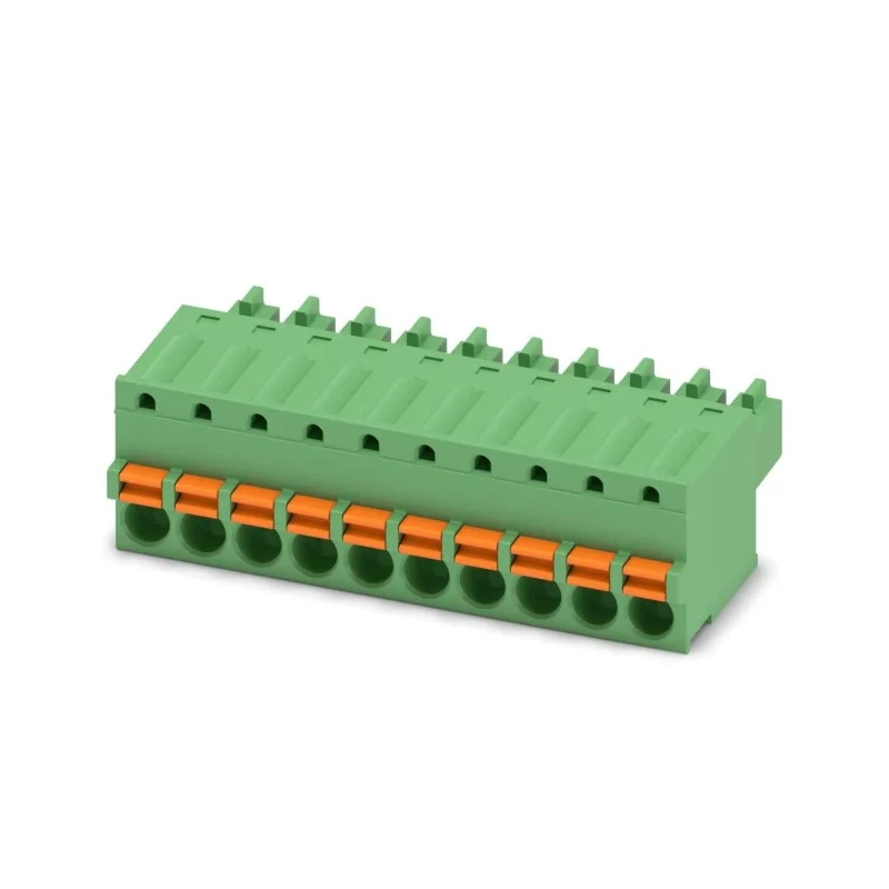 Phoenix Contact FK-MCP 1.5/10-ST-3.81 Series Pluggable Terminal Block, 10-Contact, 3.81 mm Pitch, 320V, 8A 1851122