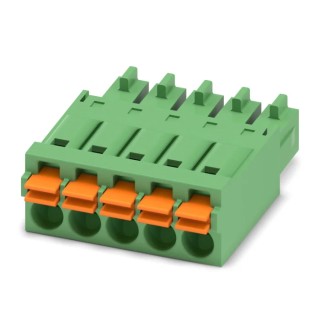 Phoenix Contact Pluggable Terminal Block FMC 1.5/5-ST-3.5, 5-Contact, 3.5 mm Pitch, 320 V, 8 A, Polyamide Housing 1952296