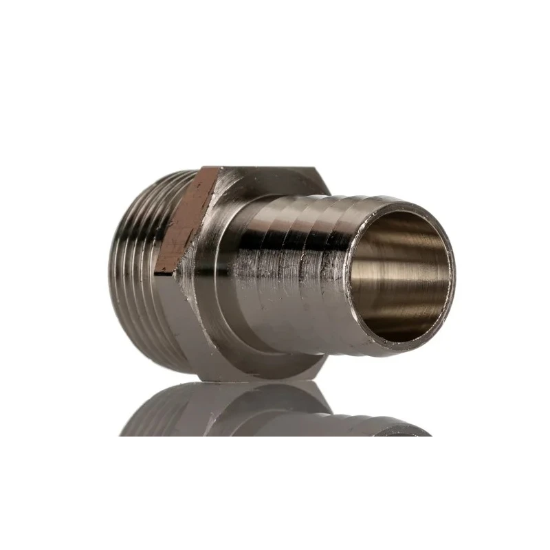 RS PRO Hose Connector Nickel Plated Brass, 25mm ID, Male BSPT 1 in, 5 MPa 50 bar, 300°C 176-2031