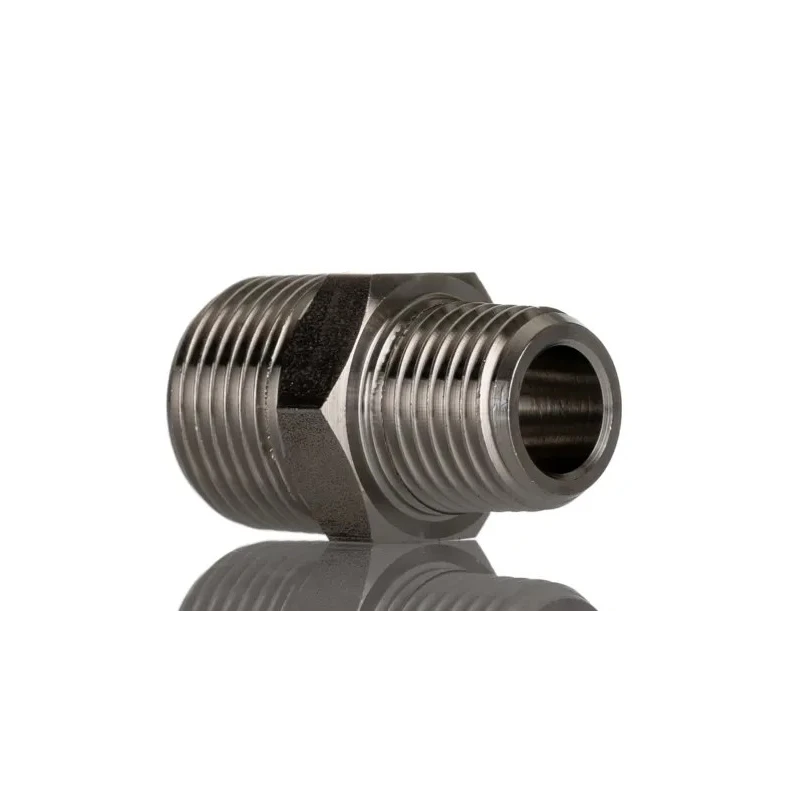 RS PRO Stainless Steel Pipe Fitting Straight Hexagon Nipple Male R 1/4 in to R 3/8 in 292.1 mm 176-2183