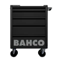 Bahco 5 Drawer Wheeled Tool Trolley Solid Steel 600kg Load Capacity Black 1472K5BLACK