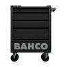 Bahco 5 Drawer Wheeled Tool Trolley Solid Steel 600kg Load Capacity Black 1472K5BLACK